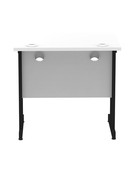 Dynamic Impulse 800 x 600mm Straight Office Desk White Top Black Cantilever Leg MI003341 - pic 77395 | FastDaddyshop