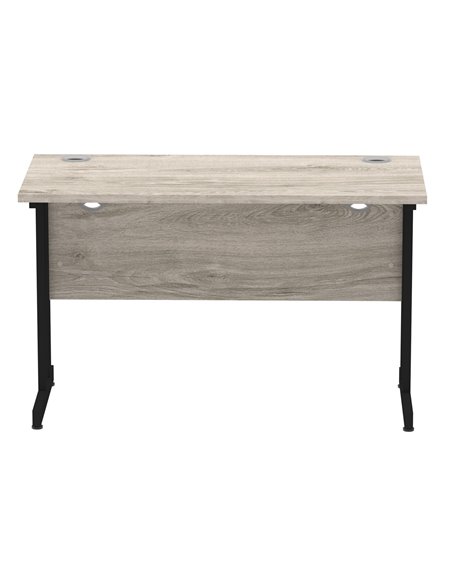Dynamic Impulse 1200 x 600mm Straight Office Desk Grey Oak Top Black Cantilever Leg MI003346 - pic 77400 | FastDaddyshop