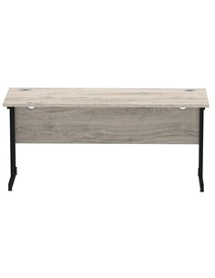 Dynamic Impulse 1600 x 600mm Straight Office Desk Grey Oak Top Black Cantilever Leg MI003361 2