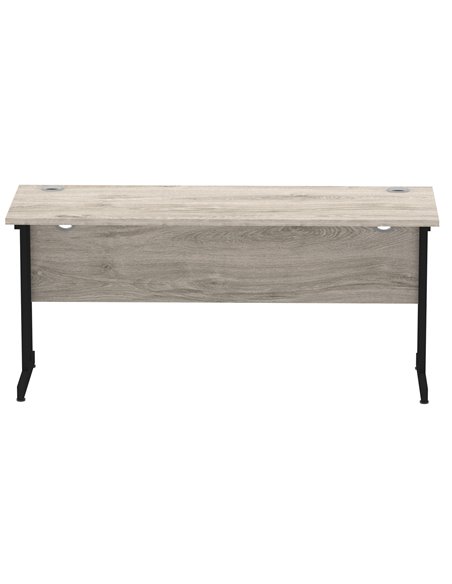 Dynamic Impulse 1600 x 600mm Straight Office Desk Grey Oak Top Black Cantilever Leg MI003361 - pic 77418 | FastDaddyshop