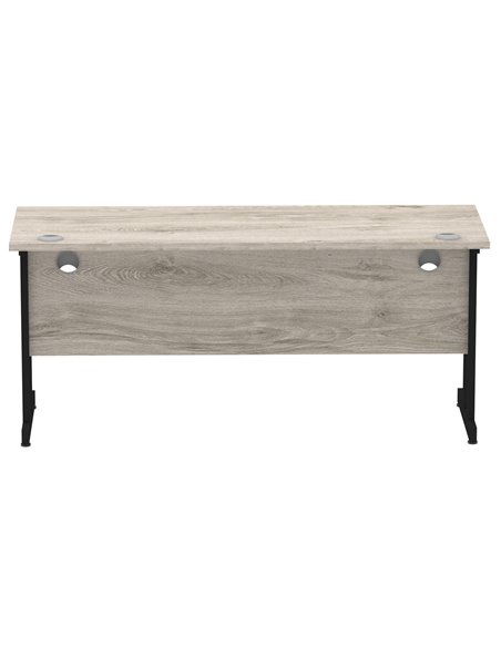 Dynamic Impulse 1600 x 600mm Straight Office Desk Grey Oak Top Black Cantilever Leg MI003361 - pic 77422 | FastDaddyshop