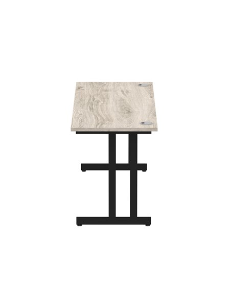 Dynamic Impulse 1600 x 600mm Straight Office Desk Grey Oak Top Black Cantilever Leg MI003361 - pic 77424 | FastDaddyshop