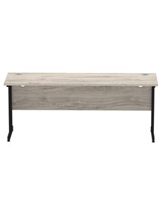 Dynamic Impulse 1800 x 600mm Straight Office Desk Grey Oak Top Black Cantilever Leg MI003370 2