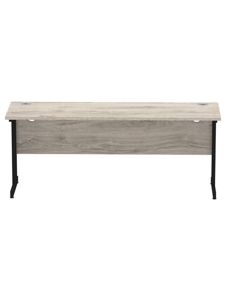 Dynamic Impulse 1800 x 600mm Straight Office Desk Grey Oak Top Black Cantilever Leg MI003370 - pic 77427 | FastDaddyshop