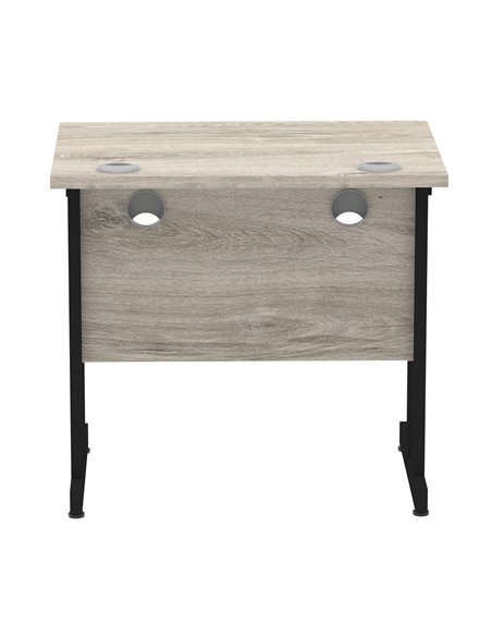 Dynamic Impulse 800 x 600mm Straight Office Desk Grey Oak Top Black Cantilever Leg MI003371 - pic 77439 | FastDaddyshop