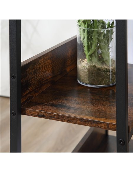 HOMCOM Retro Industrial Computer Desk Home Office Table with 4-Tier Storage Shelf Metal Frame Computer Workstation for Home Offi - pic 7747 | FastDaddyshop