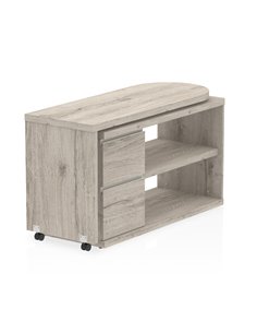 Dynamic Fleur Smart Storage Office Desk Grey Oak HO00102