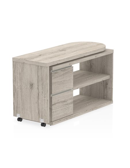 Dynamic Fleur Smart Storage Office Desk Grey Oak HO00102 - pic 77506 | FastDaddyshop