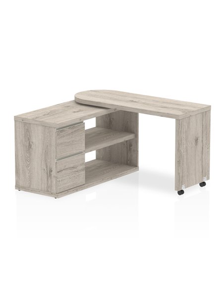 Dynamic Fleur Smart Storage Office Desk Grey Oak HO00102 - pic 77507 | FastDaddyshop