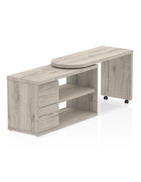 Dynamic Fleur Smart Storage Office Desk Grey Oak HO00102 - pic 77509 | FastDaddyshop