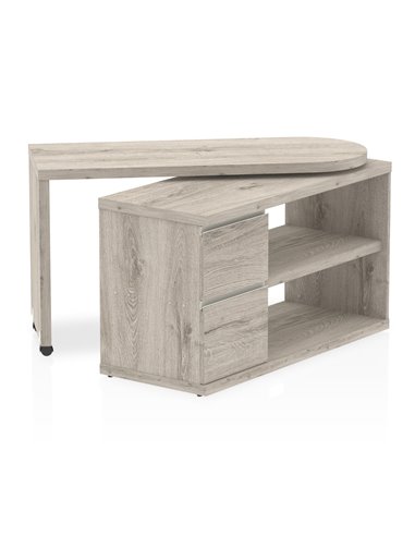 Dynamic Fleur Smart Storage Office Desk Grey Oak HO00102