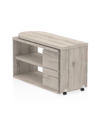 Dynamic Fleur Smart Storage Office Desk Grey Oak HO00102