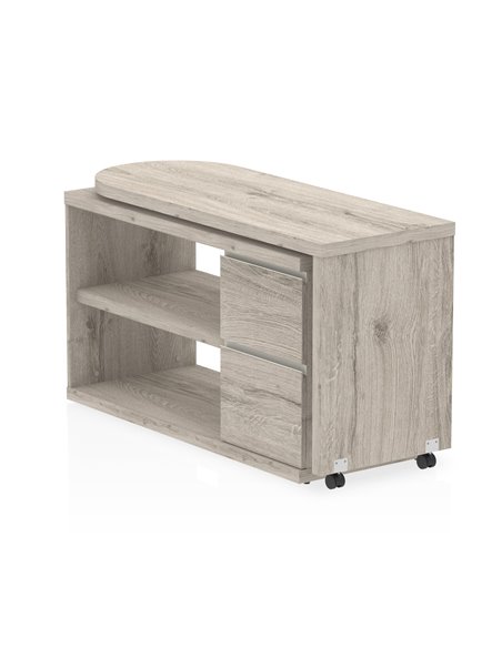 Dynamic Fleur Smart Storage Office Desk Grey Oak HO00102 - pic 77512 | FastDaddyshop
