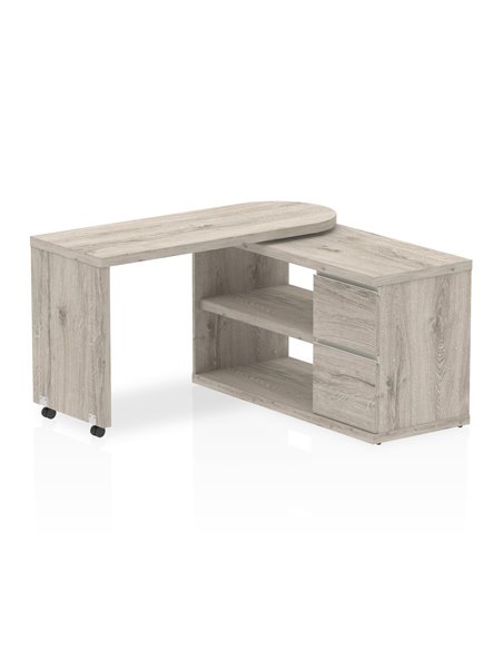 Dynamic Fleur Smart Storage Office Desk Grey Oak HO00102 - pic 77513 | FastDaddyshop