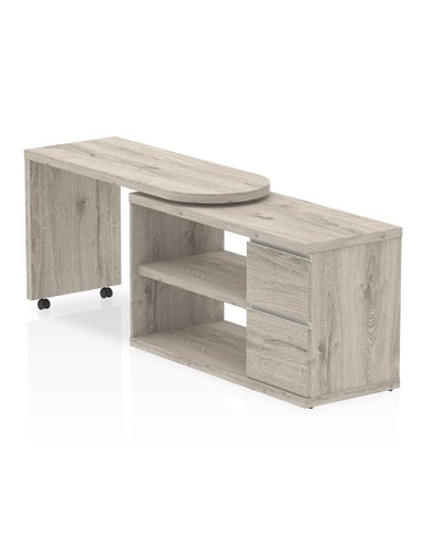 Dynamic Fleur Smart Storage Office Desk Grey Oak HO00102