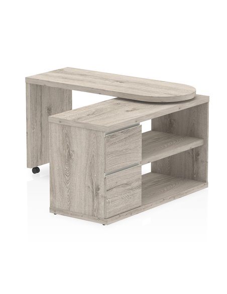 Dynamic Fleur Smart Storage Office Desk Grey Oak HO00102 - pic 77516 | FastDaddyshop