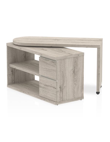 Dynamic Fleur Smart Storage Office Desk Grey Oak HO00102 - pic 77517 | FastDaddyshop