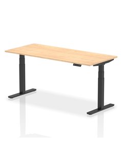 Dynamic Air 1800 x 800mm Height Adjustable Office Desk Maple Top Black Leg HA01200