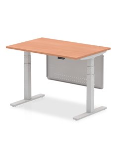 Dynamic Air Modesty 1200 x 800mm Height Adjustable Office Desk Beech Top Modesty Panel HA01281