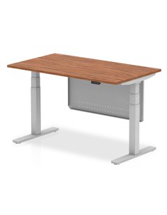 Dynamic Air Modesty 1400 x 800mm Height Adjustable Office Desk Walnut Top Modesty Panel HA01286