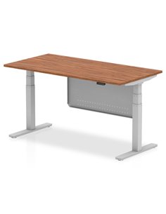 Dynamic Air Modesty 1600 x 800mm Height Adjustable Office Desk Walnut Top Modesty Panel HA01287