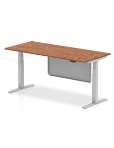 Dynamic Air Modesty 1800 x 800mm Height Adjustable Office Desk Walnut Top Modesty Panel HA01288