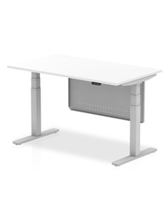 Dynamic Air Modesty 1400 x 800mm Height Adjustable Office Desk White Top Modesty Panel HA01290