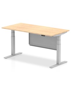 Dynamic Air Modesty 1600 x 800mm Height Adjustable Office Desk Maple Top Modesty Panel HA01295