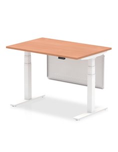 Dynamic Air Modesty 1200 x 800mm Height Adjustable Office Desk Beech Top Modesty Panel HA01301