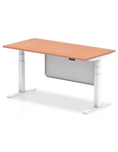 Dynamic Air Modesty 1600 x 800mm Height Adjustable Office Desk Beech Top Modesty Panel HA01303