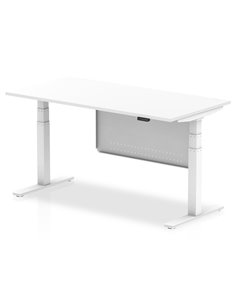 Dynamic Air Modesty 1600 x 800mm Height Adjustable Office Desk White Top Modesty Panel HA01311