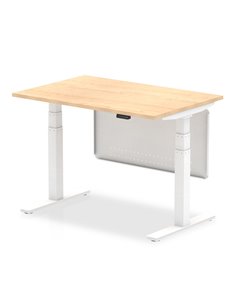 Dynamic Air Modesty 1200 x 800mm Height Adjustable Office Desk Maple Top Modesty Panel HA01313
