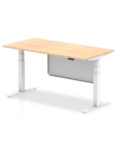 Dynamic Air Modesty 1600 x 800mm Height Adjustable Office Desk Maple Top Modesty Panel HA01315