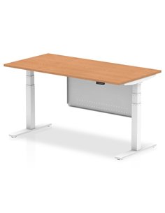 Dynamic Air Modesty 1600 x 800mm Height Adjustable Office Desk Oak Top Modesty Panel HA01319