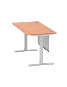 Dynamic Air Modesty 1600 x 800mm Height Adjustable Office Desk Beech Top Cable Ports Modesty Panel HA01323 2