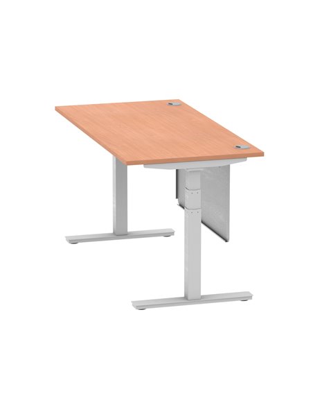 Dynamic Air Modesty 1600 x 800mm Height Adjustable Office Desk Beech Top Cable Ports Modesty Panel HA01323 - pic 77665 | FastDaddyshop