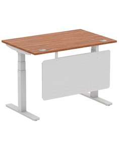 Dynamic Air Modesty 1200 x 800mm Height Adjustable Office Desk Walnut Top Cable Ports Modesty Panel HA01325 2