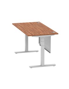 Dynamic Air Modesty 1600 x 800mm Height Adjustable Office Desk Walnut Top Cable Ports Modesty Panel HA01327 2