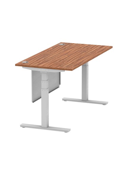 Dynamic Air Modesty 1600 x 800mm Height Adjustable Office Desk Walnut Top Cable Ports Modesty Panel HA01327 - pic 77696 | FastDaddyshop