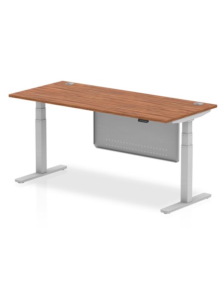 Dynamic Air Modesty 1800 x 800mm Height Adjustable Office Desk Walnut Top Cable Ports Modesty Panel HA01328 - pic 77698 | FastDaddyshop
