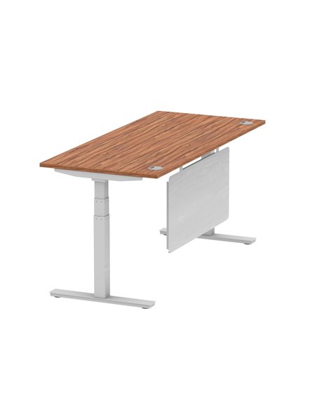 Dynamic Air Modesty 1800 x 800mm Height Adjustable Office Desk Walnut Top Cable Ports Modesty Panel HA01328 - pic 77700 | FastDaddyshop