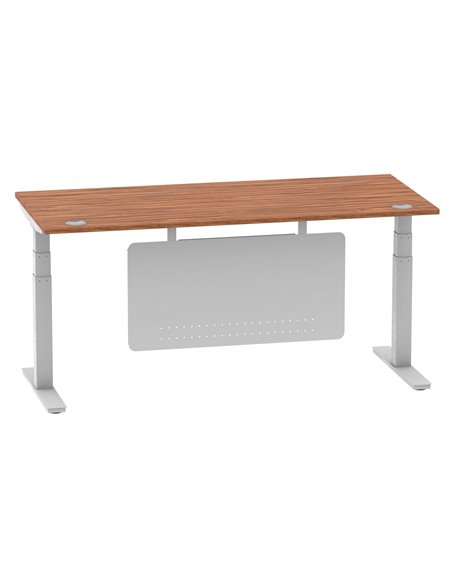 Dynamic Air Modesty 1800 x 800mm Height Adjustable Office Desk Walnut Top Cable Ports Modesty Panel HA01328 - pic 77701 | FastDaddyshop