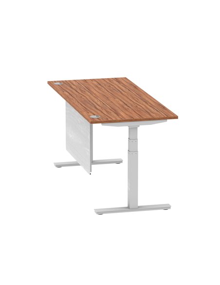 Dynamic Air Modesty 1800 x 800mm Height Adjustable Office Desk Walnut Top Cable Ports Modesty Panel HA01328 - pic 77703 | FastDaddyshop