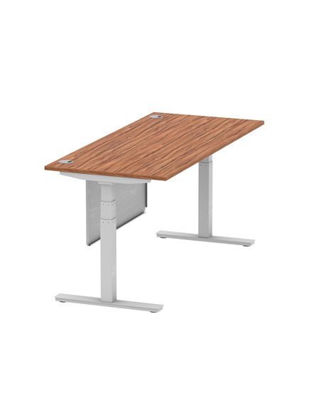 Dynamic Air Modesty 1800 x 800mm Height Adjustable Office Desk Walnut Top Cable Ports Modesty Panel HA01328 - pic 77704 | FastDaddyshop