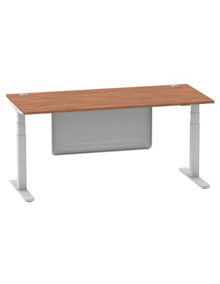 Dynamic Air Modesty 1800 x 800mm Height Adjustable Office Desk Walnut Top Cable Ports Modesty Panel HA01328 - pic 77705 | FastDaddyshop
