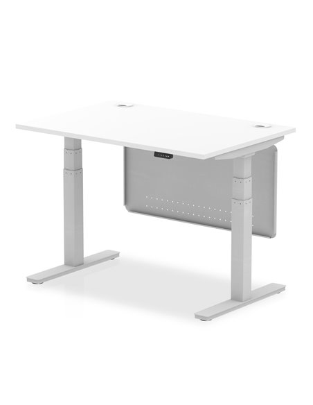 Dynamic Air Modesty 1200 x 800mm Height Adjustable Office Desk White Top Cable Ports Modesty Panel HA01329 - pic 77706 | FastDaddyshop