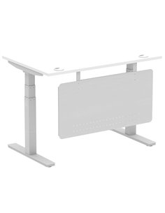 Dynamic Air Modesty 1200 x 800mm Height Adjustable Office Desk White Top Cable Ports Modesty Panel HA01329 2
