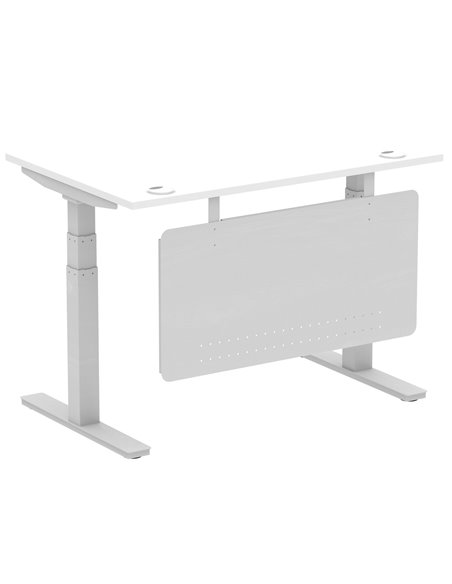 Dynamic Air Modesty 1200 x 800mm Height Adjustable Office Desk White Top Cable Ports Modesty Panel HA01329 - pic 77707 | FastDaddyshop