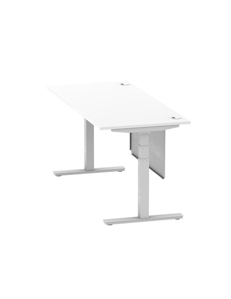 Dynamic Air Modesty 1800 x 800mm Height Adjustable Office Desk White Top Cable Ports Modesty Panel HA01332 - pic 77725 | FastDaddyshop