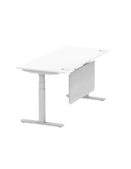 Dynamic Air Modesty 1800 x 800mm Height Adjustable Office Desk White Top Cable Ports Modesty Panel HA01332 - pic 77726 | FastDaddyshop
